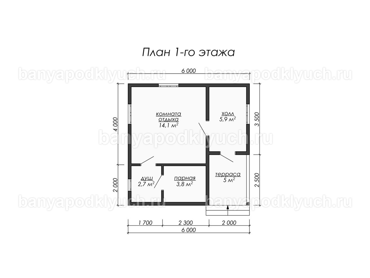 Баня из бруса 6x6 м Баня из бруса 6x6 м