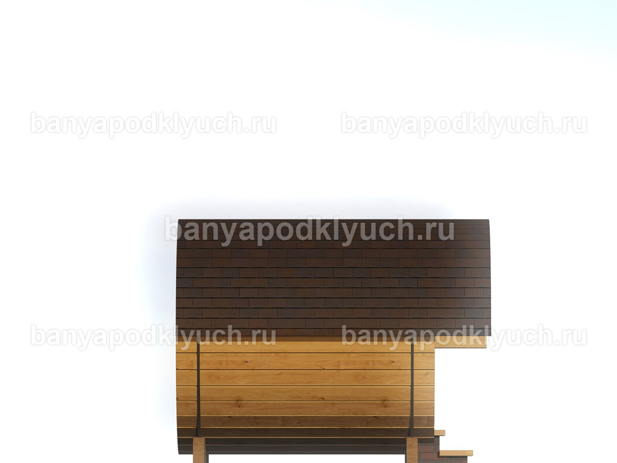 Баня-бочка 2.3x2 м Баня-бочка 2.3x2 м