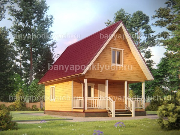 Баня из бруса 8 на 6 м
