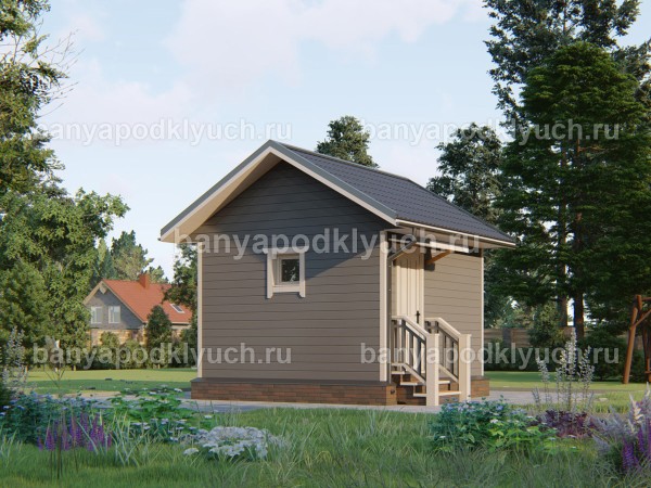 Каркасная баня 4 на 4 м